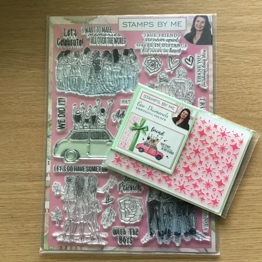 Stamps By Me Stamps and Embossing Folder Friends Wedding All Occasion Sentiments